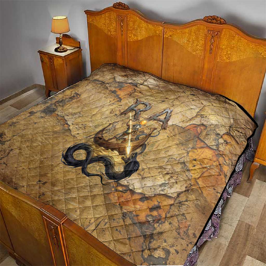 Ra Egyptian Quilt Sun God Solar Disk Serpent Slayer Ancient Egyptian Boat of the Underworld