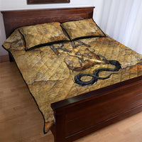 Ra Egyptian Quilt Bed Set Sun God Solar Disk Serpent Slayer Ancient Egyptian Boat of the Underworld