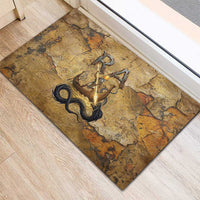 Ra Egyptian Rubber Doormat Sun God Solar Disk Serpent Slayer Ancient Egyptian Boat of the Underworld