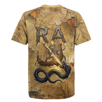 Ra Egyptian Rugby Jersey Sun God Solar Disk Serpent Slayer Ancient Egyptian Boat of the Underworld