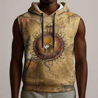 Ra Egyptian Sleeveless Hoodie Sun God Solar Disk Serpent Slayer Ancient Egyptian Boat of the Underworld