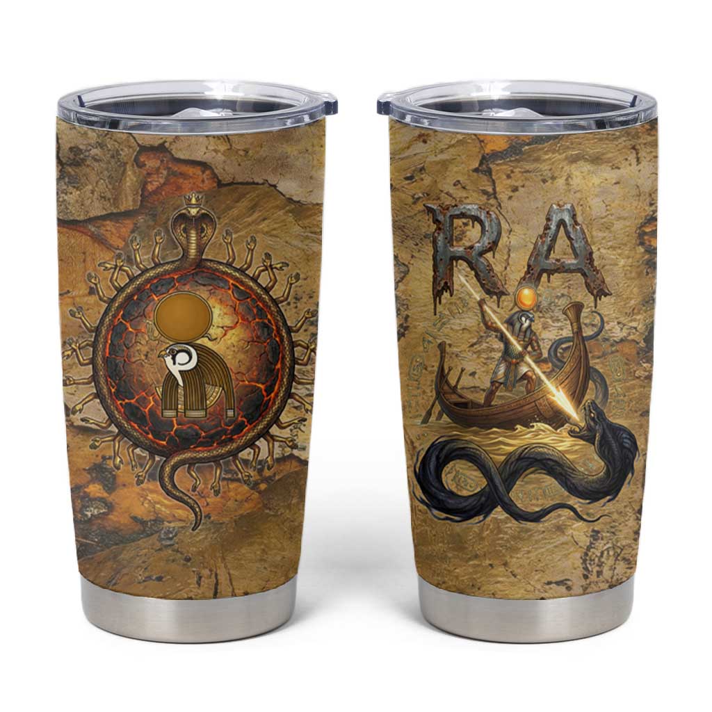 Ra Egyptian Tumbler Cup Sun God Solar Disk Serpent Slayer Ancient Egyptian Boat of the Underworld