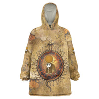 Ra Egyptian Wearable Blanket Hoodie Sun God Solar Disk Serpent Slayer Ancient Egyptian Boat of the Underworld