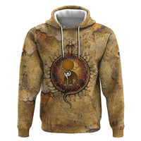 Ra Egyptian Zip Hoodie Sun God Solar Disk Serpent Slayer Ancient Egyptian Boat of the Underworld