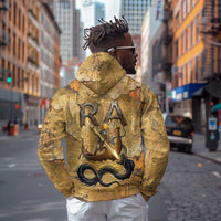 Ra Egyptian Zip Hoodie Sun God Solar Disk Serpent Slayer Ancient Egyptian Boat of the Underworld