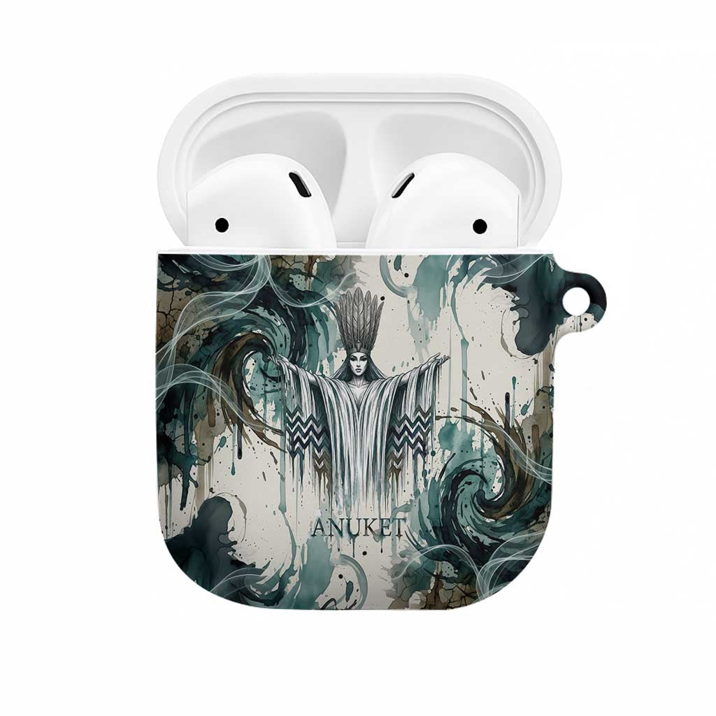 Anuket Egyptian AirPods Case Goddess of the Nile Flowing Water Gazelle Spirit The Embracer
