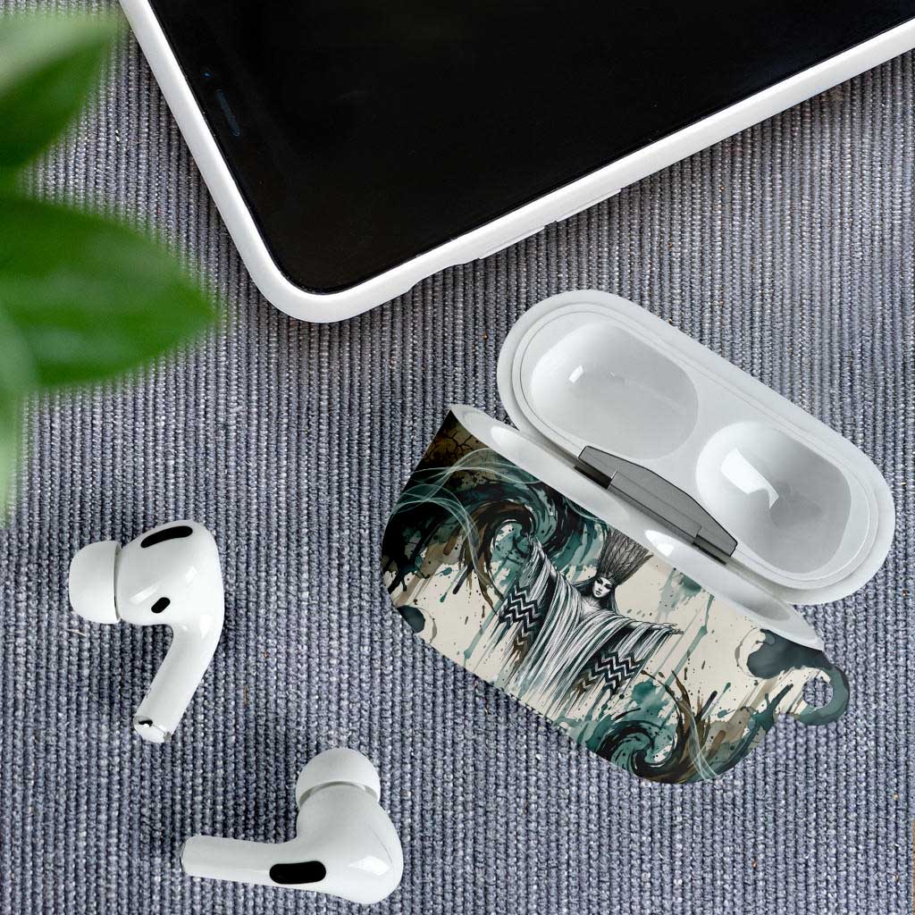 Anuket Egyptian AirPods Case Goddess of the Nile Flowing Water Gazelle Spirit The Embracer