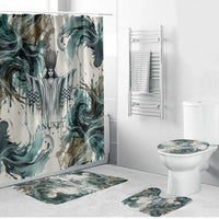 Anuket Egyptian Bathroom Set Goddess of the Nile Flowing Water Gazelle Spirit The Embracer