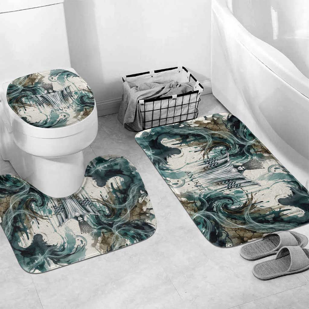 Anuket Egyptian Bathroom Set Goddess of the Nile Flowing Water Gazelle Spirit The Embracer