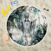 Anuket Egyptian Beach Blanket Goddess of the Nile Flowing Water Gazelle Spirit The Embracer