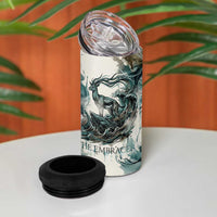 Anuket Egyptian 4 in 1 Can Cooler Tumbler Goddess of the Nile Flowing Water Gazelle Spirit The Embracer