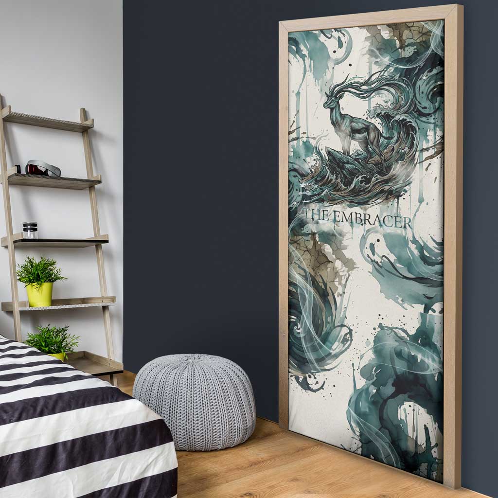 Anuket Egyptian Door Cover Goddess of the Nile Flowing Water Gazelle Spirit The Embracer