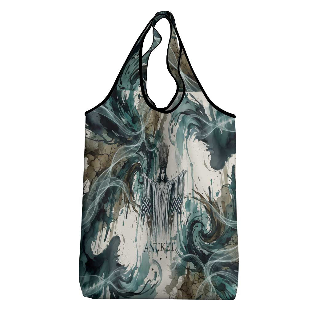 Anuket Egyptian Grocery Bag Goddess of the Nile Flowing Water Gazelle Spirit The Embracer