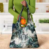 Anuket Egyptian Grocery Bag Goddess of the Nile Flowing Water Gazelle Spirit The Embracer
