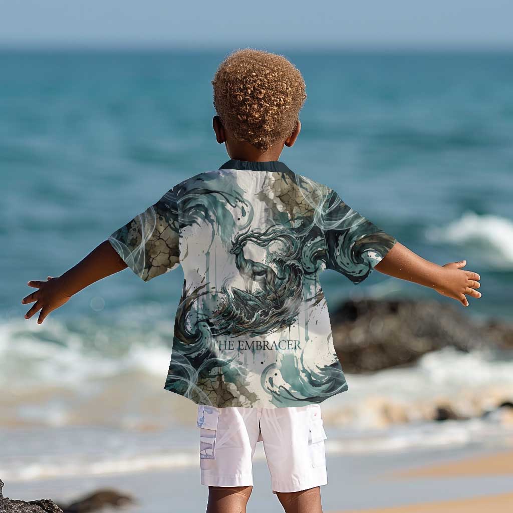 Anuket Egyptian Kid Hawaiian Shirt Goddess of the Nile Flowing Water Gazelle Spirit The Embracer