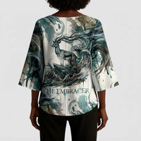 Anuket Egyptian Kimono Sleeve Blouse Goddess of the Nile Flowing Water Gazelle Spirit The Embracer
