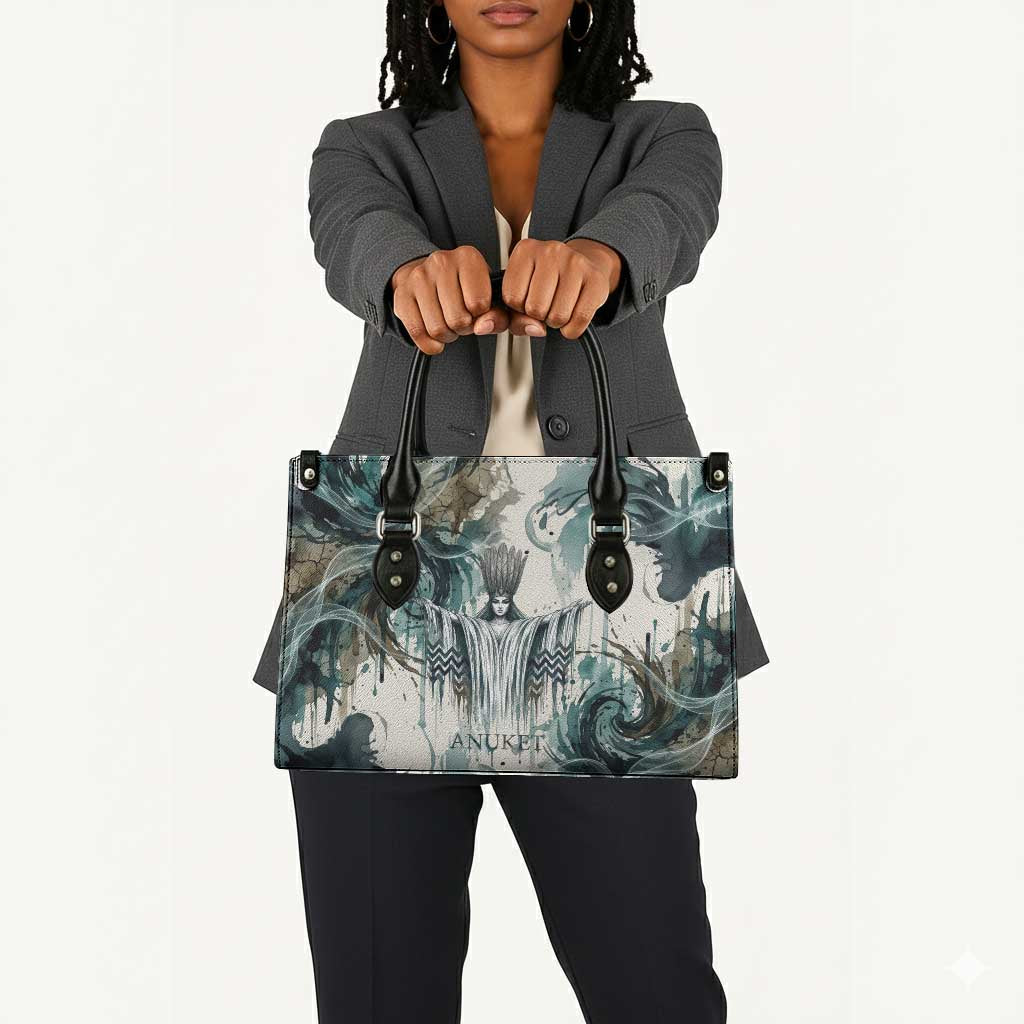 Anuket Egyptian Leather Bag Goddess of the Nile Flowing Water Gazelle Spirit The Embracer