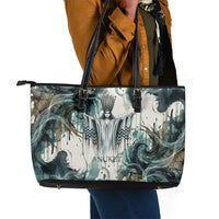 Anuket Egyptian Leather Tote Bag Goddess of the Nile Flowing Water Gazelle Spirit The Embracer