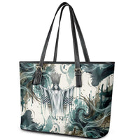 Anuket Egyptian Leather Tote Bag Goddess of the Nile Flowing Water Gazelle Spirit The Embracer