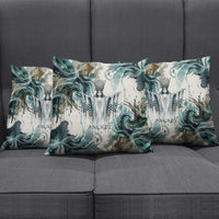 Anuket Egyptian Pillow Cover Goddess of the Nile Flowing Water Gazelle Spirit The Embracer