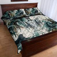 Anuket Egyptian Quilt Bed Set Goddess of the Nile Flowing Water Gazelle Spirit The Embracer