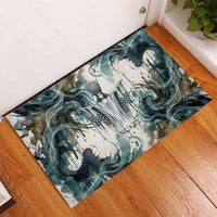 Anuket Egyptian Rubber Doormat Goddess of the Nile Flowing Water Gazelle Spirit The Embracer