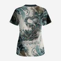 Anuket Egyptian Scrub Top Goddess of the Nile Flowing Water Gazelle Spirit The Embracer