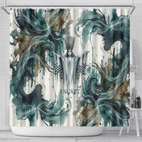 Anuket Egyptian Shower Curtain Goddess of the Nile Flowing Water Gazelle Spirit The Embracer