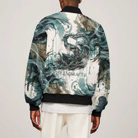 Anuket Egyptian Sleeve Zip Bomber Jacket Goddess of the Nile Flowing Water Gazelle Spirit The Embracer