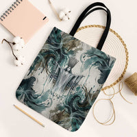 Anuket Egyptian Tote Bag Goddess of the Nile Flowing Water Gazelle Spirit The Embracer