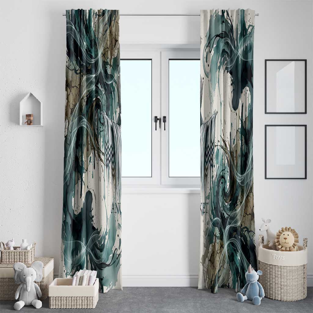 Anuket Egyptian Window Curtain Goddess of the Nile Flowing Water Gazelle Spirit The Embracer