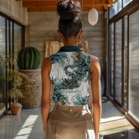 Anuket Egyptian Women Sleeveless Polo Shirt Goddess of the Nile Flowing Water Gazelle Spirit The Embracer