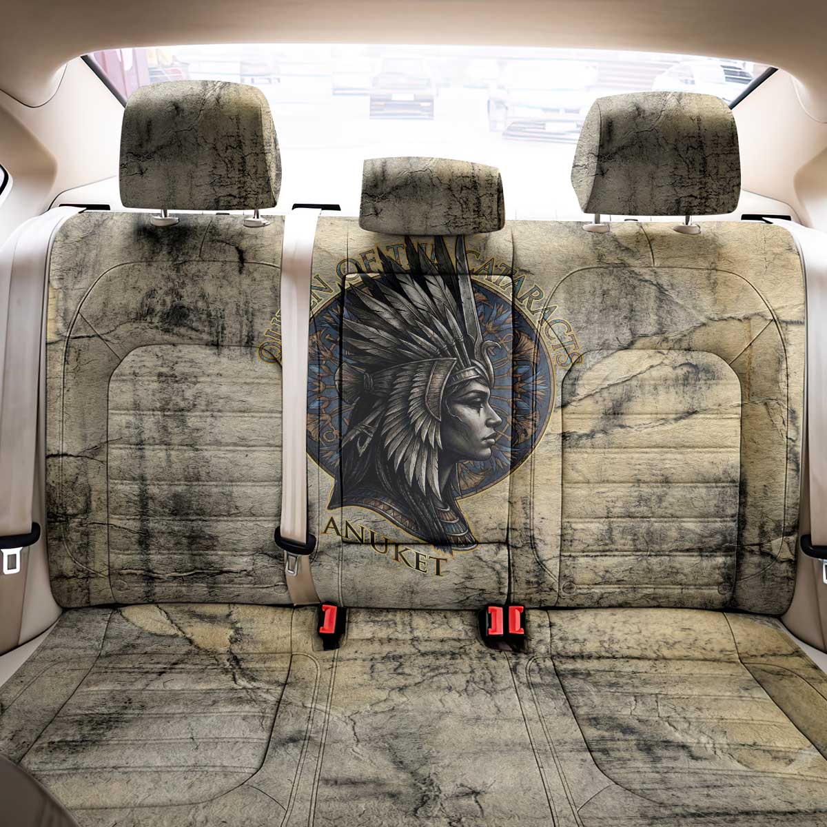 Anuket Back Car Seat Cover Egyptian Queen of the Cataracts Ankh Symbol