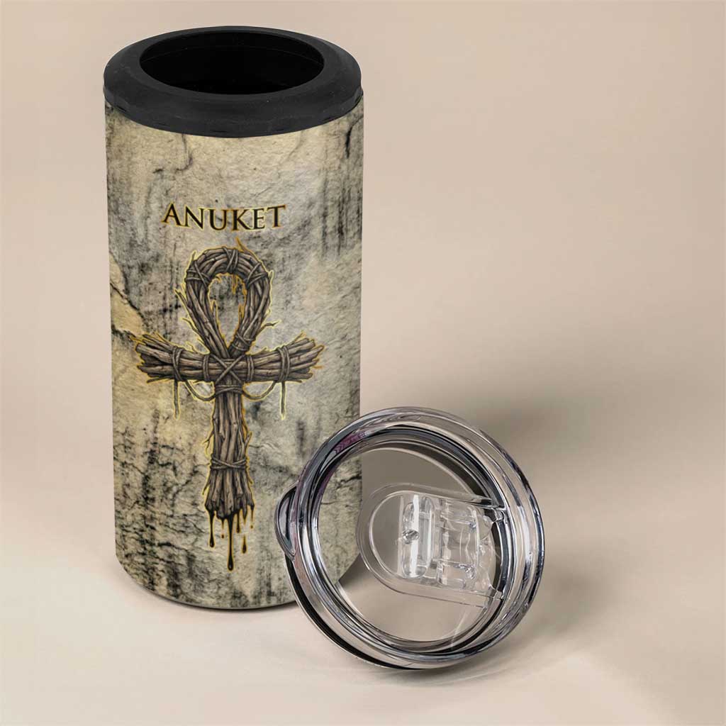 Anuket 4 in 1 Can Cooler Tumbler Egyptian Queen of the Cataracts Ankh Symbol