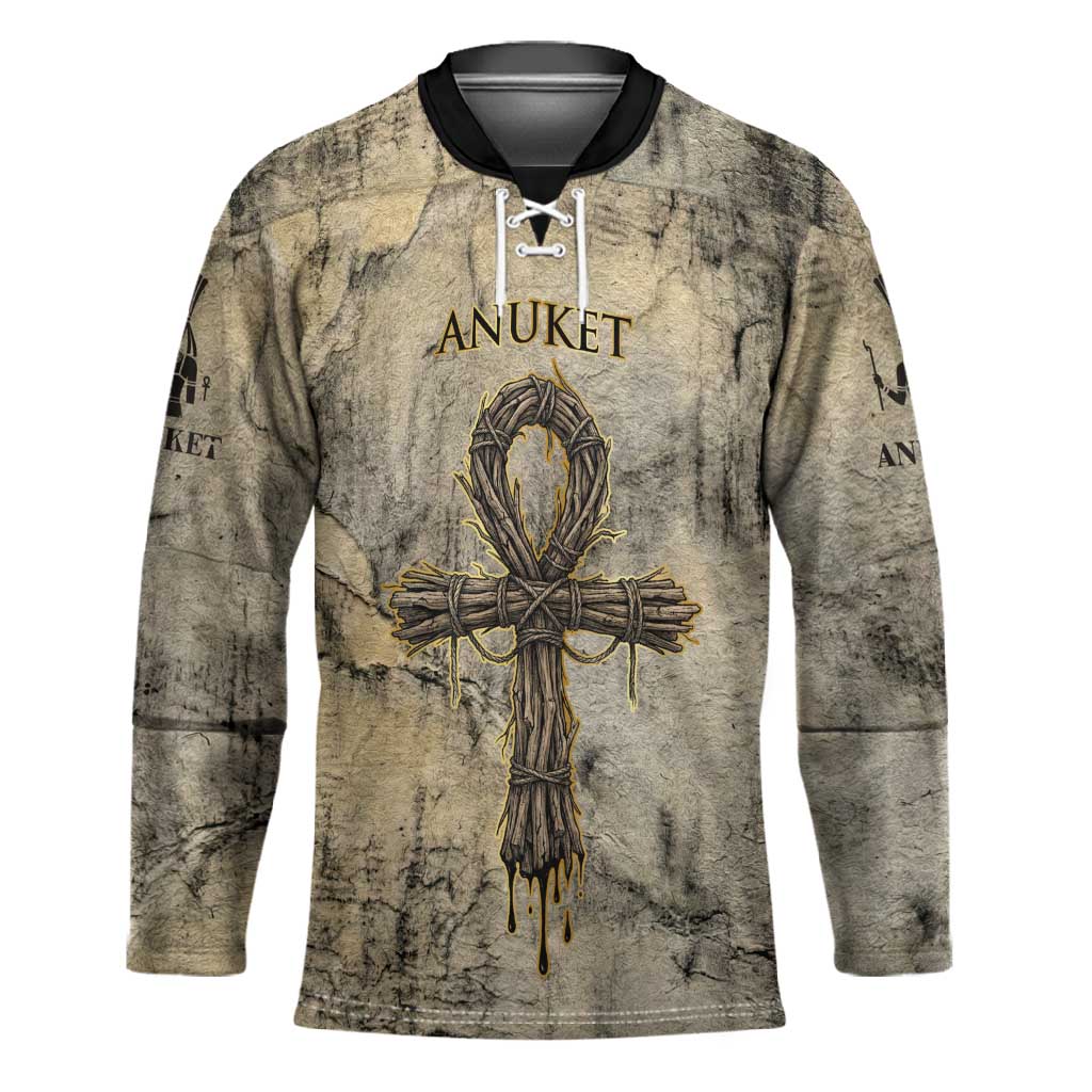 Anuket Hockey Jersey Egyptian Queen of the Cataracts Ankh Symbol