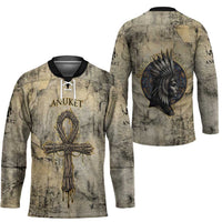 Anuket Hockey Jersey Egyptian Queen of the Cataracts Ankh Symbol