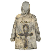 Anuket Kid Wearable Blanket Hoodie Egyptian Queen of the Cataracts Ankh Symbol