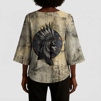 Anuket Kimono Sleeve Blouse Egyptian Queen of the Cataracts Ankh Symbol