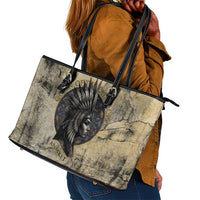 Anuket Leather Tote Bag Egyptian Queen of the Cataracts Ankh Symbol