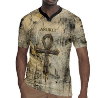 Anuket Rugby Jersey Egyptian Queen of the Cataracts Ankh Symbol