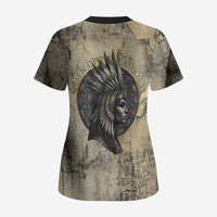 Anuket Scrub Top Egyptian Queen of the Cataracts Ankh Symbol