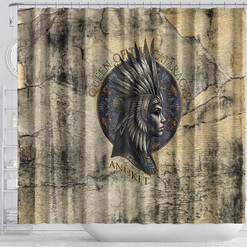 Anuket Shower Curtain Egyptian Queen of the Cataracts Ankh Symbol