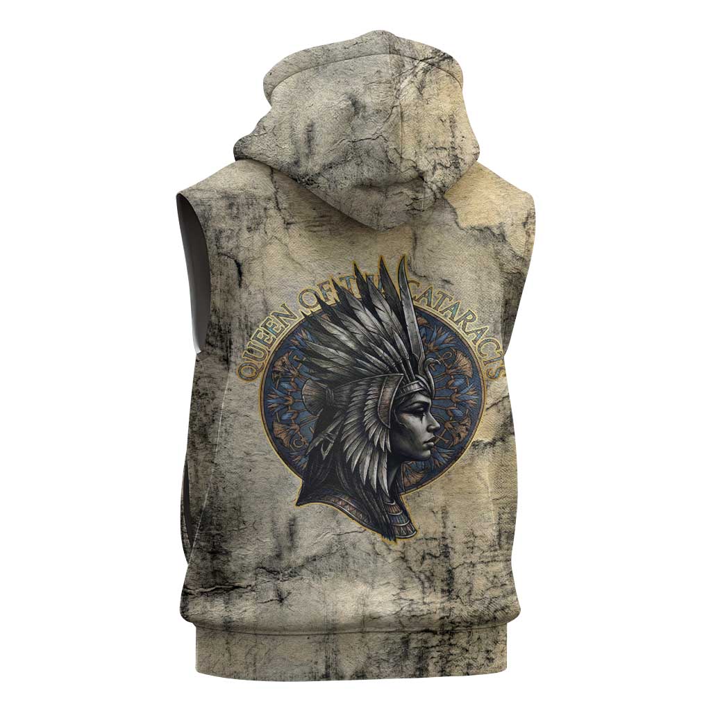 Anuket Sleeveless Zip Hoodie Egyptian Queen of the Cataracts Ankh Symbol