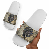 Anuket Slide Sandals Egyptian Queen of the Cataracts Ankh Symbol