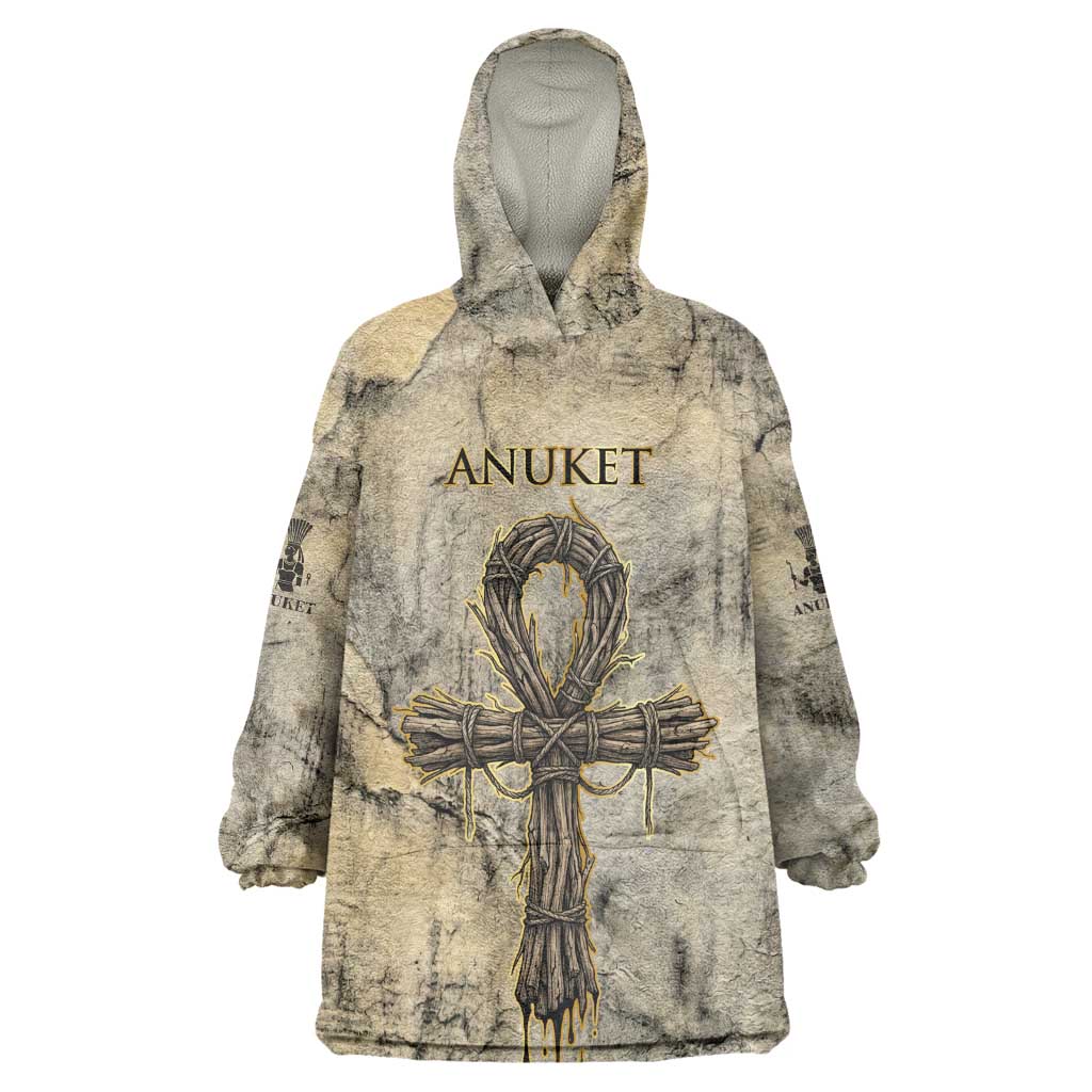 Anuket Wearable Blanket Hoodie Egyptian Queen of the Cataracts Ankh Symbol