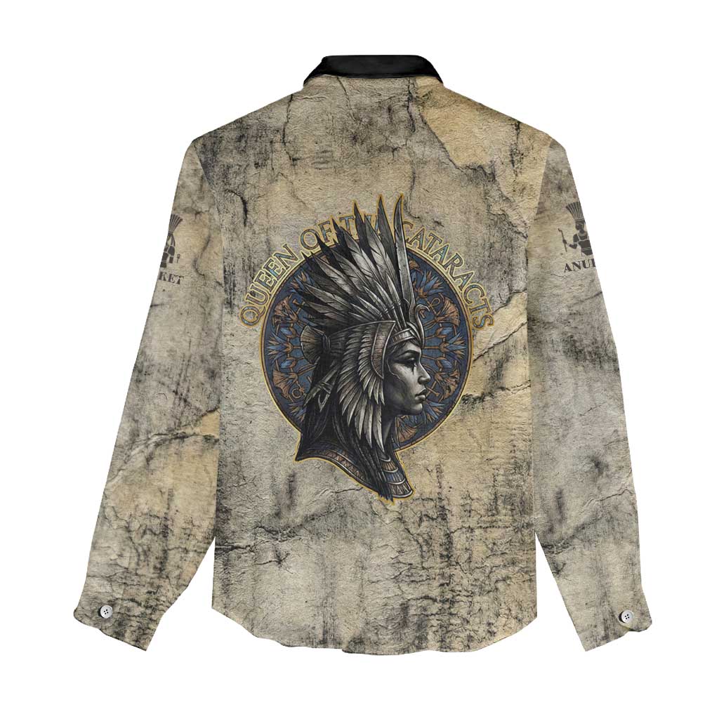 Anuket Women Casual Shirt Egyptian Queen of the Cataracts Ankh Symbol