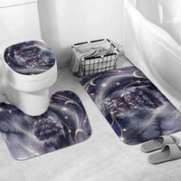 Bastet Egyptian Bathroom Set Cat Goddess Cosmic Protector Moon Magic Night Sky