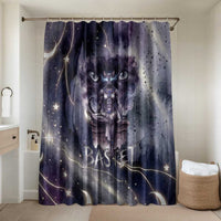 Bastet Egyptian Bathroom Set Cat Goddess Cosmic Protector Moon Magic Night Sky