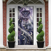 Bastet Egyptian Door Cover Cat Goddess Cosmic Protector Moon Magic Night Sky