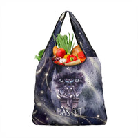 Bastet Egyptian Grocery Bag Cat Goddess Cosmic Protector Moon Magic Night Sky